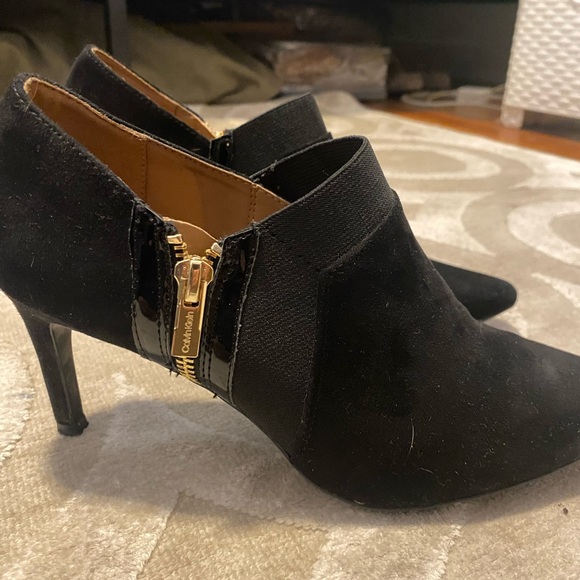 Calvin Klein Suede Low Heel Bootie - Picture 7 of 10